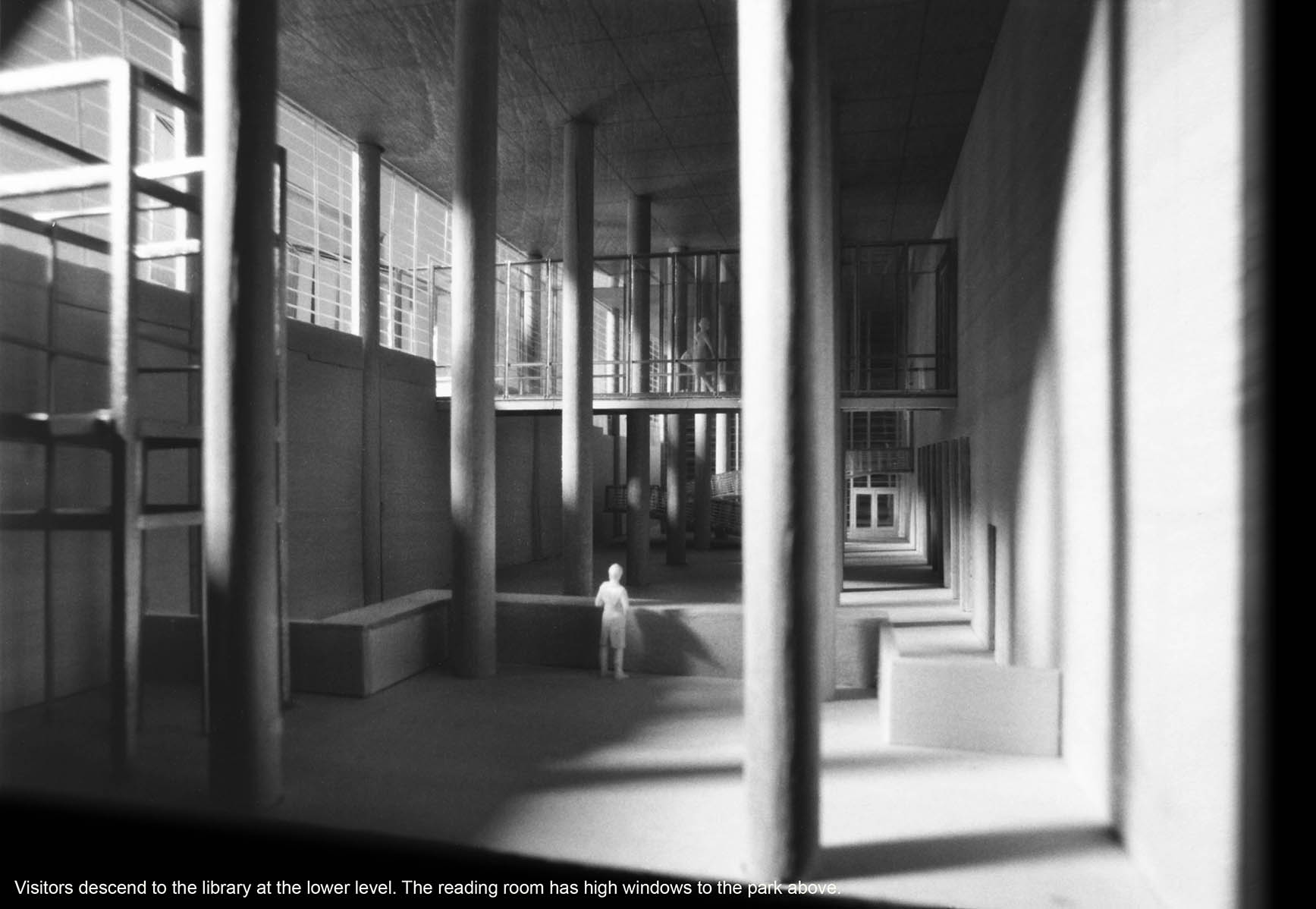 Oregon Historical Museum design, library interior.