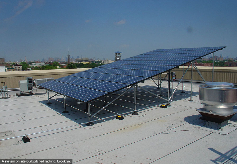 Rooftop solar array Brooklyn NY.