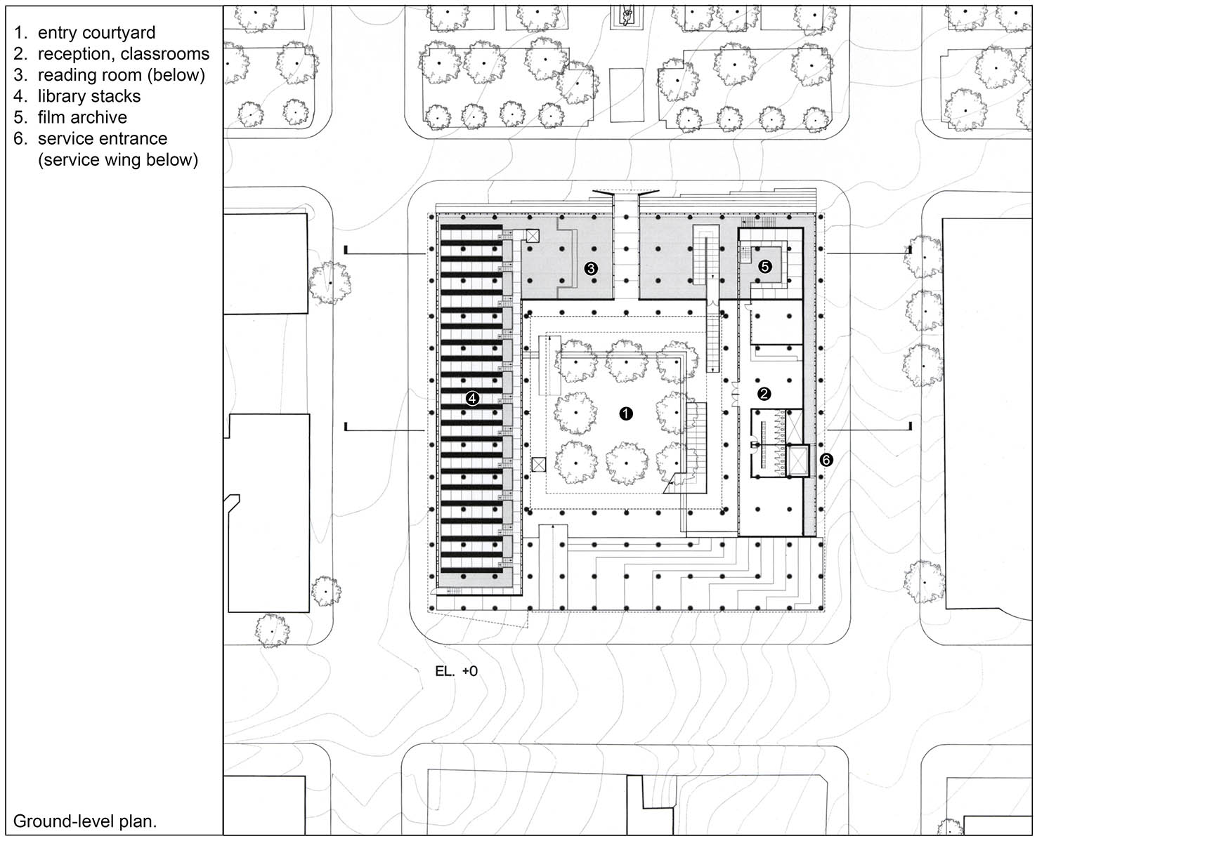 Oregon Historical Museum design, library plan.