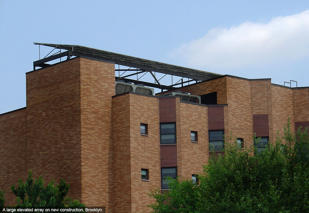 Rooftop solar array Brooklyn NY.