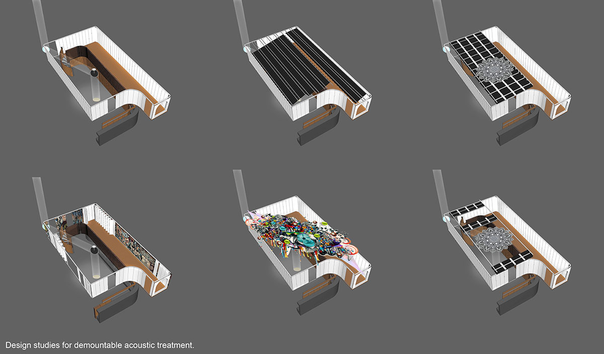 Recording studio panel design studies.